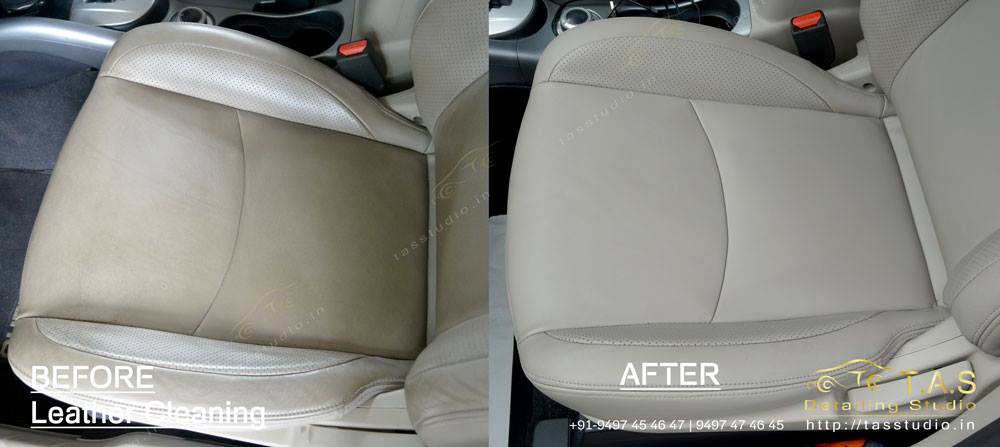 Leather cleaning before after Leather cleaning before after