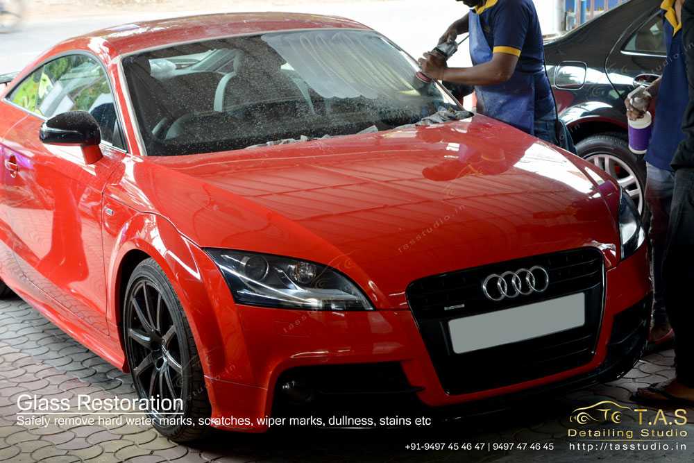 Audi Glass restoration at Travancore auto spa, TAS