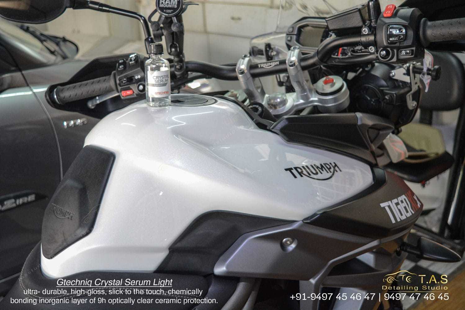 Triumph Ceramic coating at Travancore auto spa, TAS