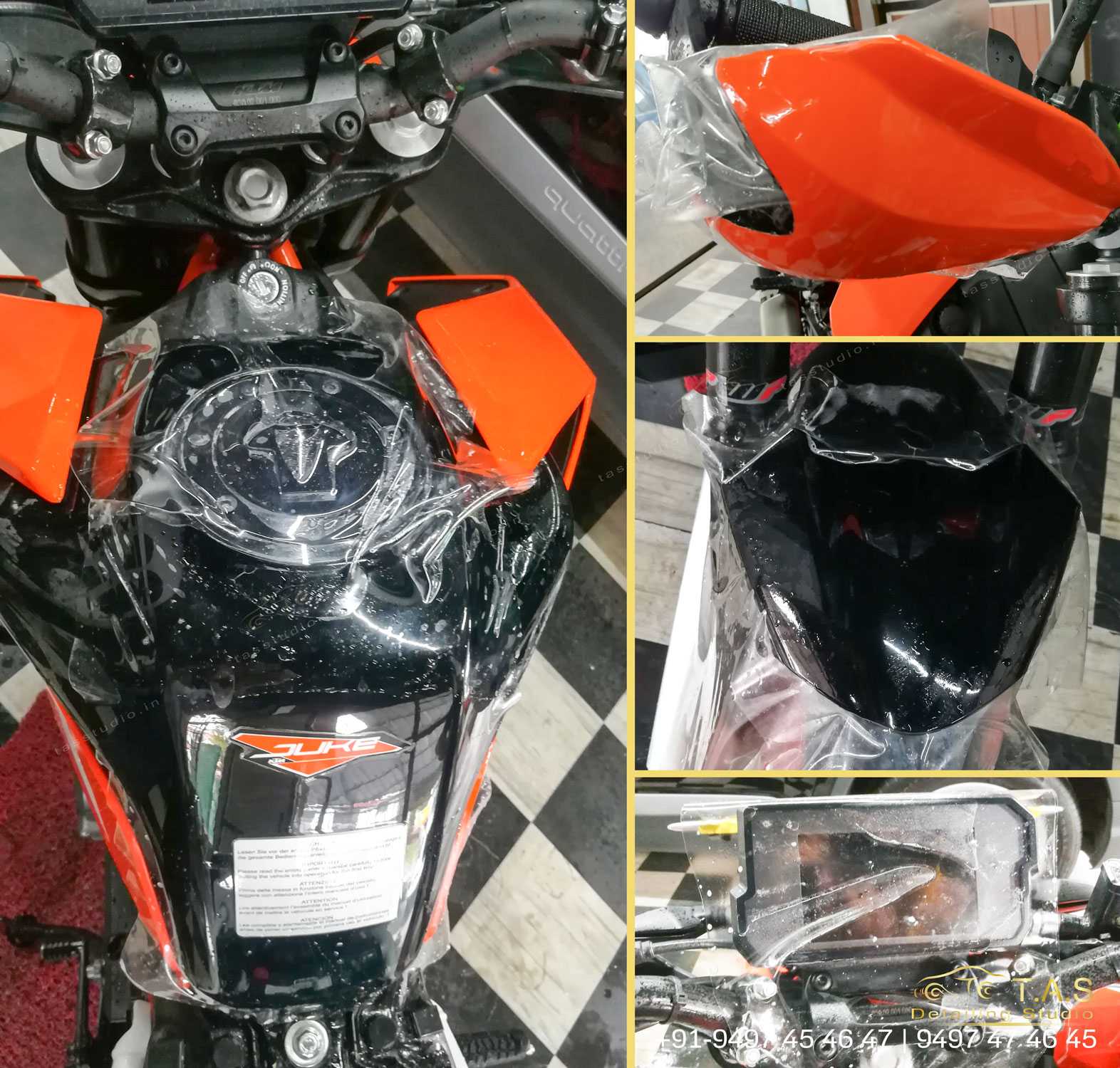 PPF Paint protection film, KTM at TAS, Travancore Auto Spa, Detailing Studio