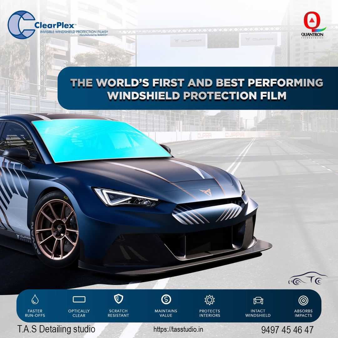 Windshield protection film at TAS Windshield protection film at TAS